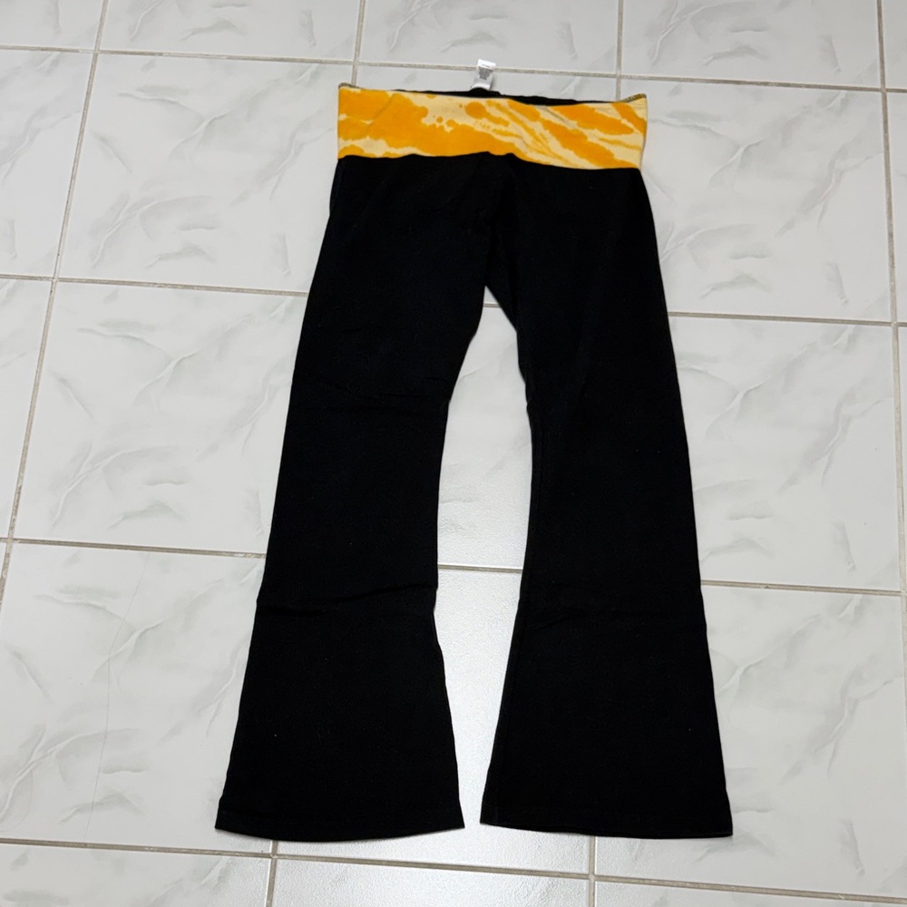 Boxercraft Black Flare Pants with Yellow Waistband “Siena Dance” - Picture 2 of 4